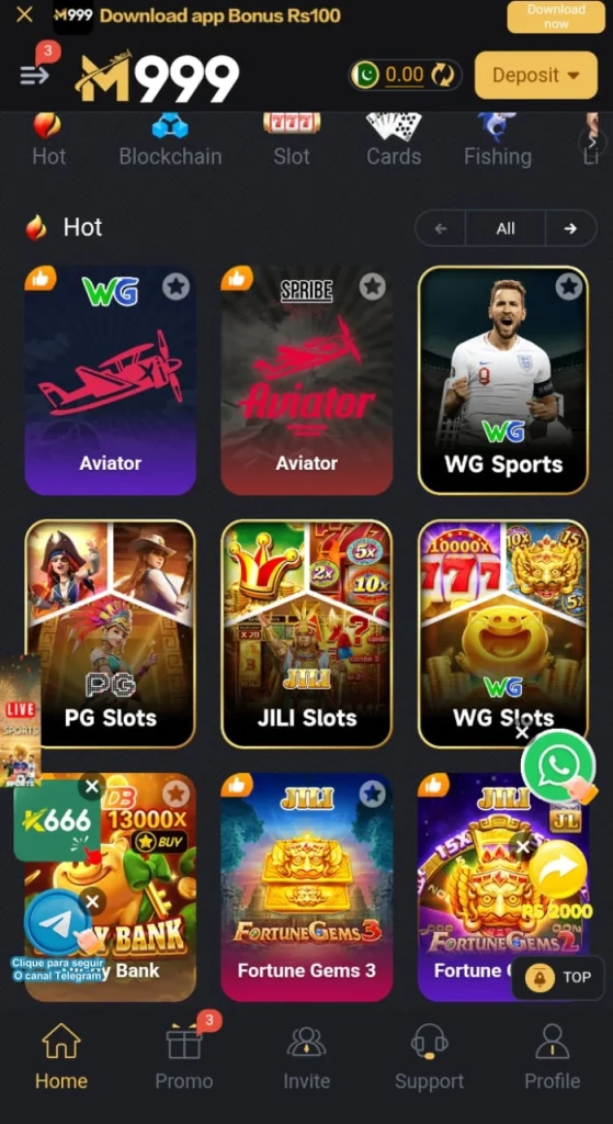 M999 game home section